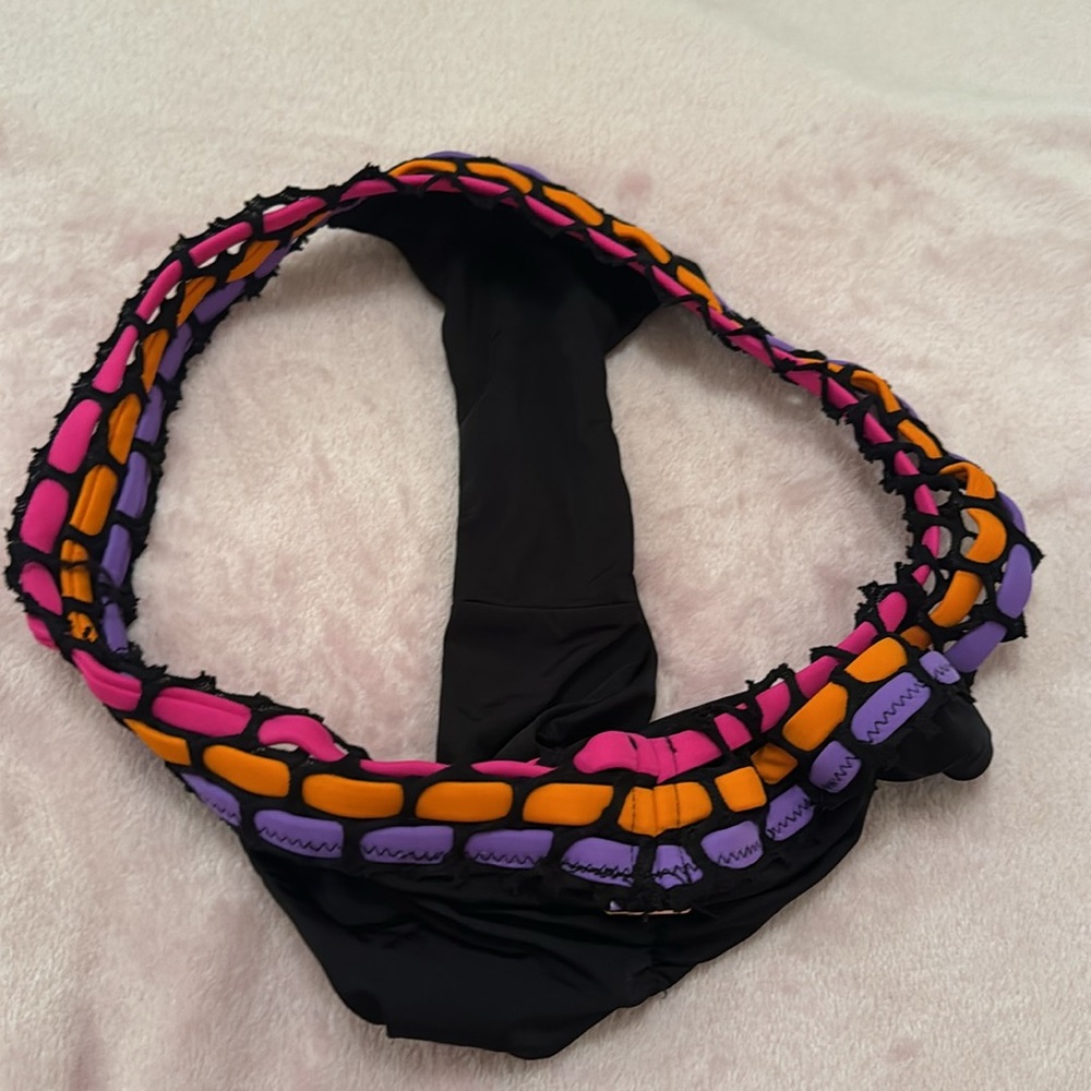 π BEACH BUNNY BIKINI BOTTOM. NEON & BLACK - Picture 6 of 6